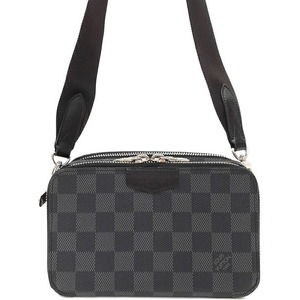 Louis Vuitton Alpha Damier Black Wearable Graphite Wallet Bag Shoulder